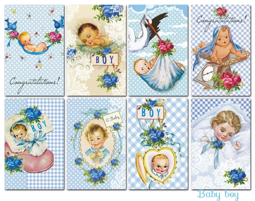 Decorer –  Baby boy 7×10,8 cm scrapbook papier