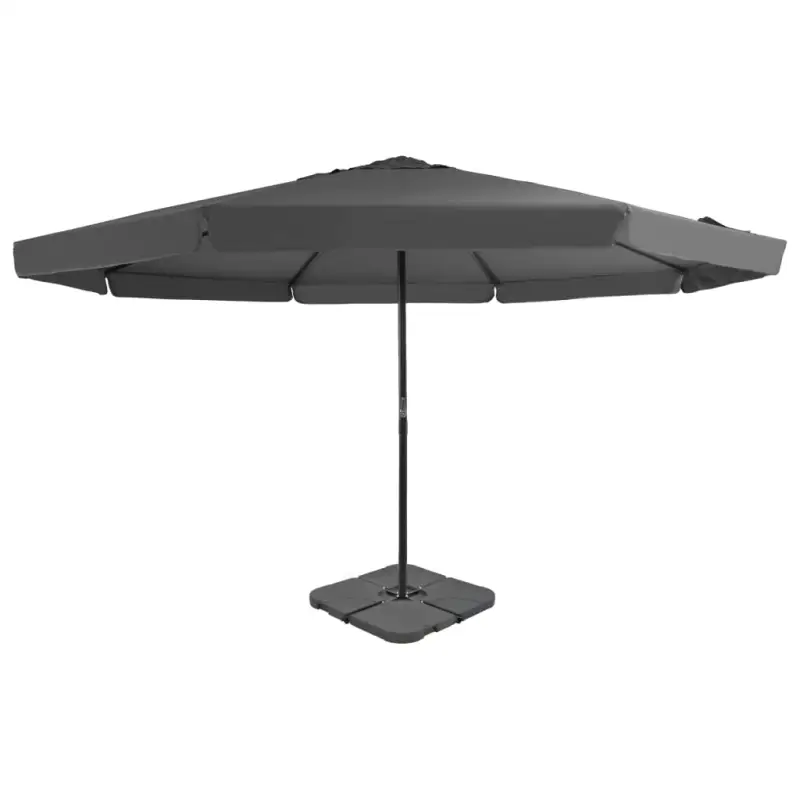 Draagbare voet parasol met UV-bestendig doek en stevig aluminium frame