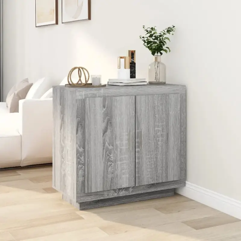 Dressoir in grijs sonoma bewerkt hout met minimalistische charme