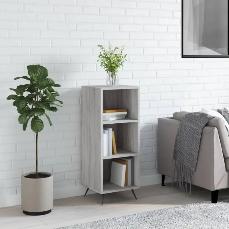 Dressoir met metalen poten in Grijs Sonoma Eiken stijl