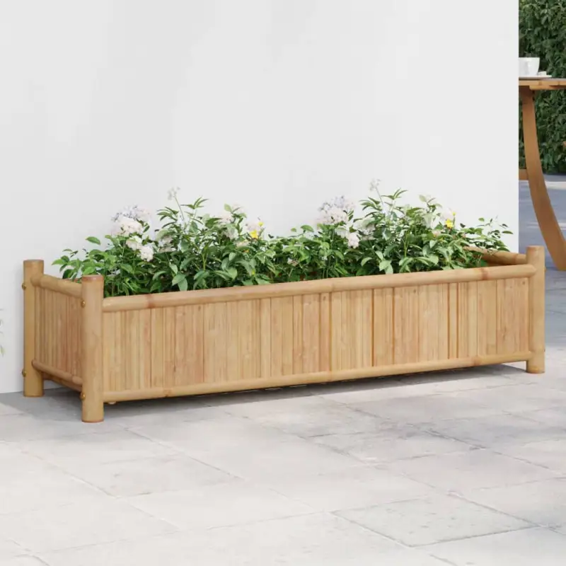Duurzame bamboe plantenbak voor tuin, balkon en terras