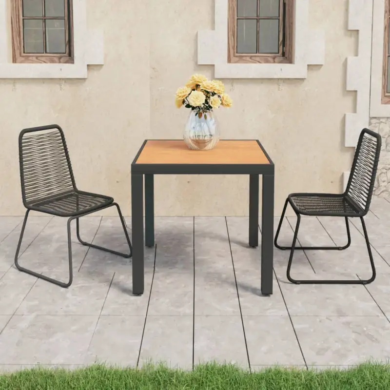 Duurzame PVC-Rattan Tuinset met Stalen Frame