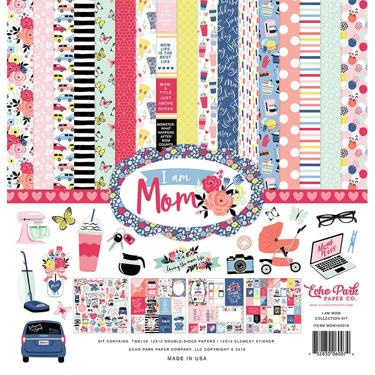 Echo Park –  I am mom 12×12 inch collection kit