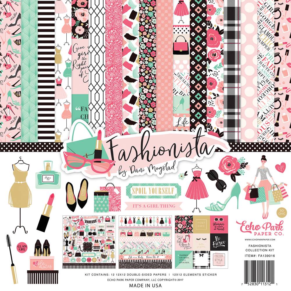 Echo Park –  fashionista 12×12 inch collection kit
