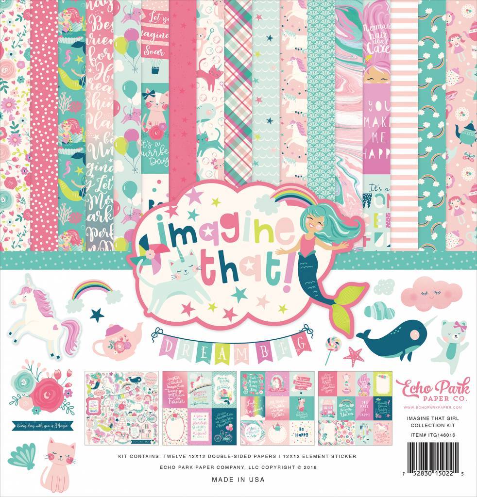 Echo Park –  imagine that girl 12×12 inch collection kit