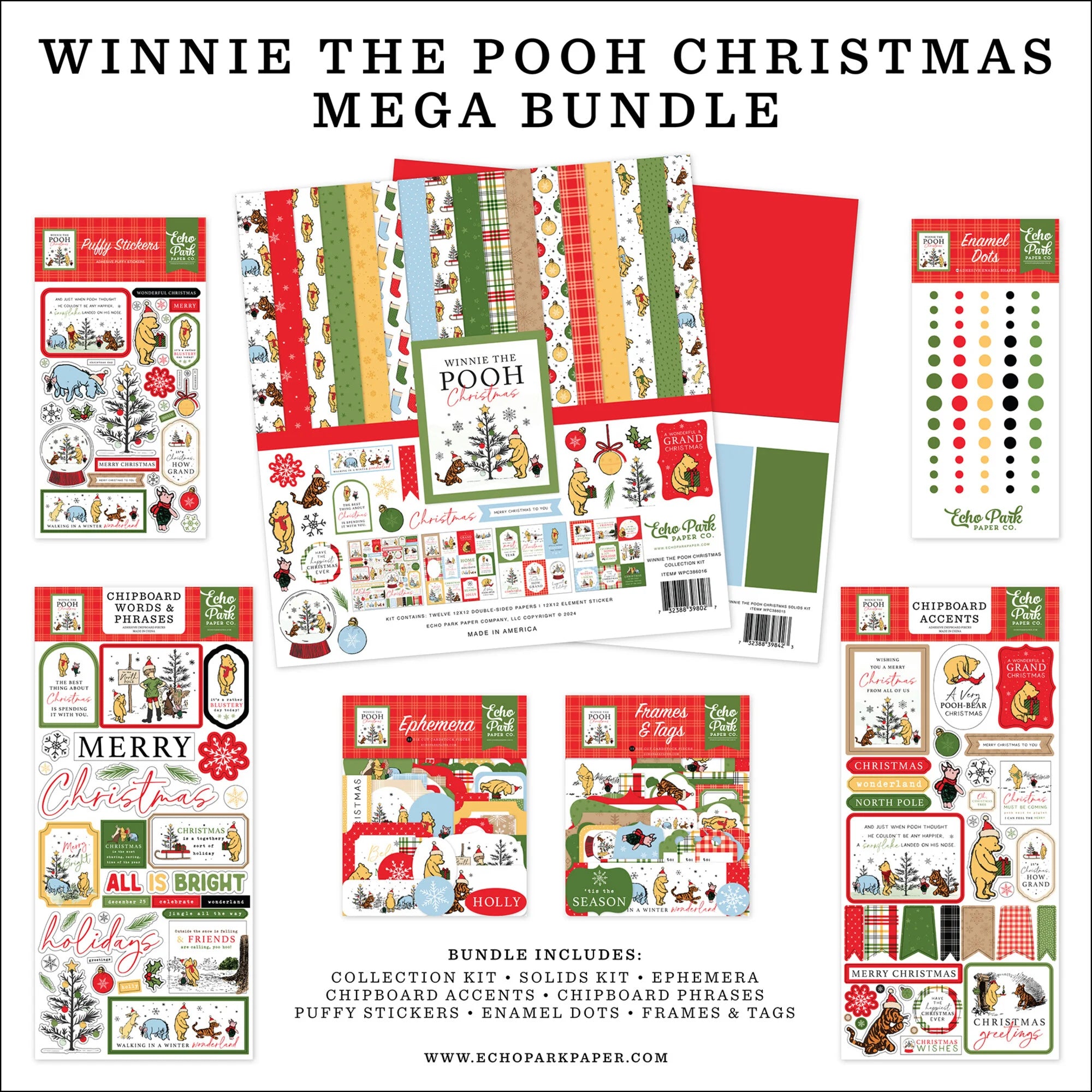 Echo Park – Winnie the Pooh Christmas mega bundle
