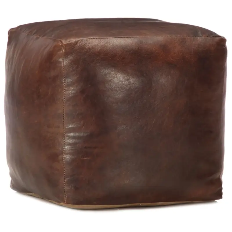 Echt Geitenleer Poef voor Modern en Comfortabel Interieur