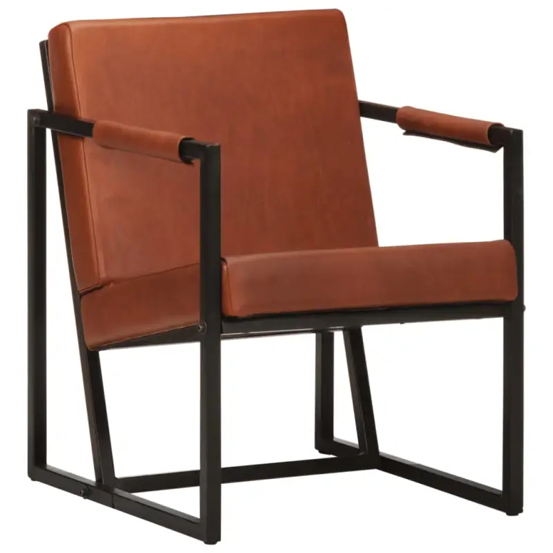 Echt leren fauteuil voor comfortabel ontspannen en lezen