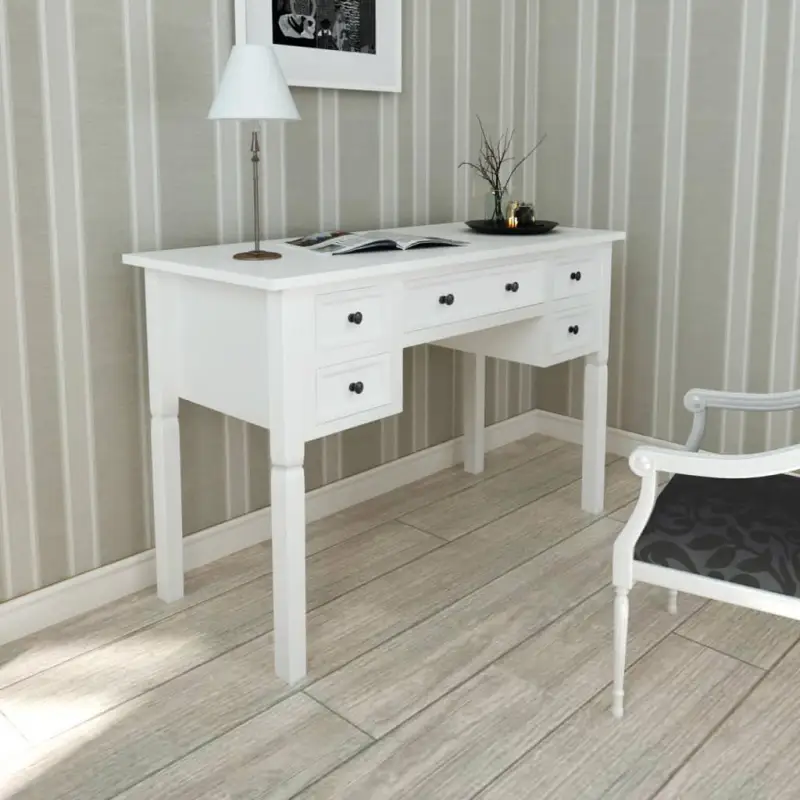 Eenvoudige en romantische schrijftafel voor studeerkamer of slaapkamer