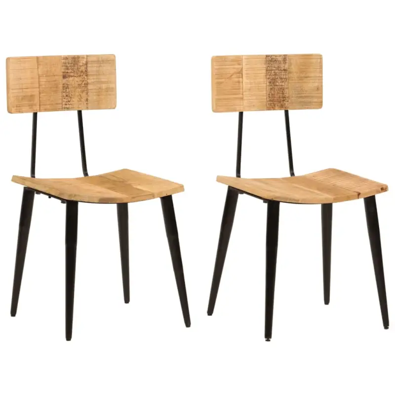 Eetkamerstoelen in antieke stijl van massief mangohout