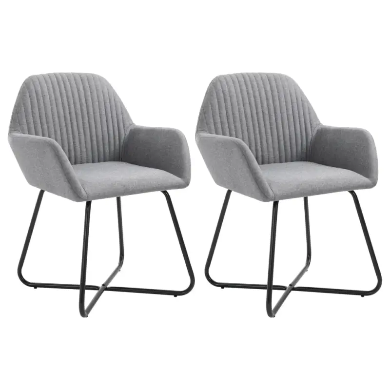 Eetkamerstoelen met gepoedercoat stalen poten en comfortabele stof