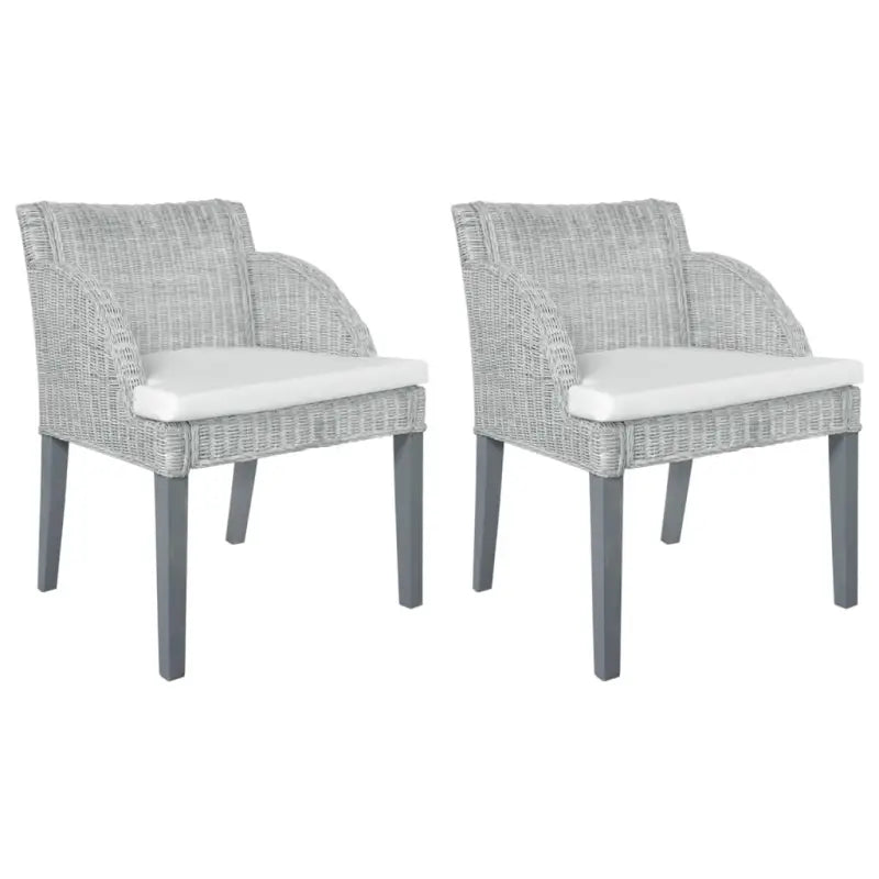 Eetkamerstoelen met natuurlijk rattan en massief mangohout voor een elegant ontwerp