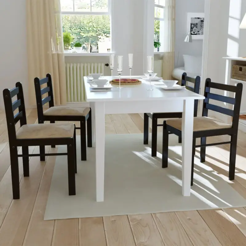 Eetkamerstoelen met rustieke charme van massief rubberwood levering bevat