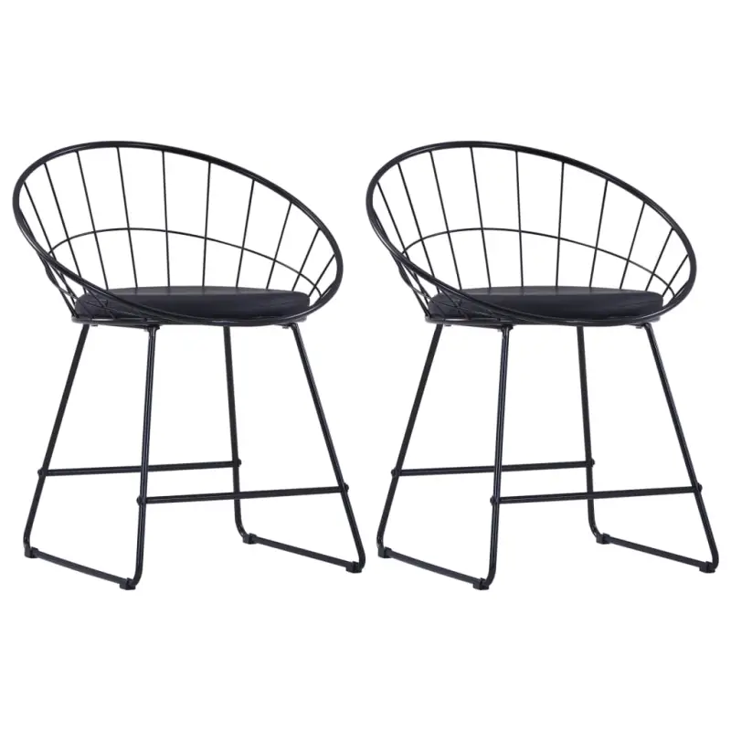 Eetkamerstoelen set met gepoedercoat staal levering bevat