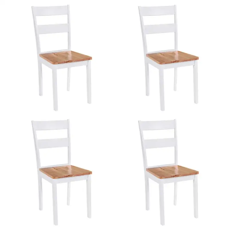 Eetkamerstoelen set van 4 met levering bevat in rubberwood klassiek ontwerp