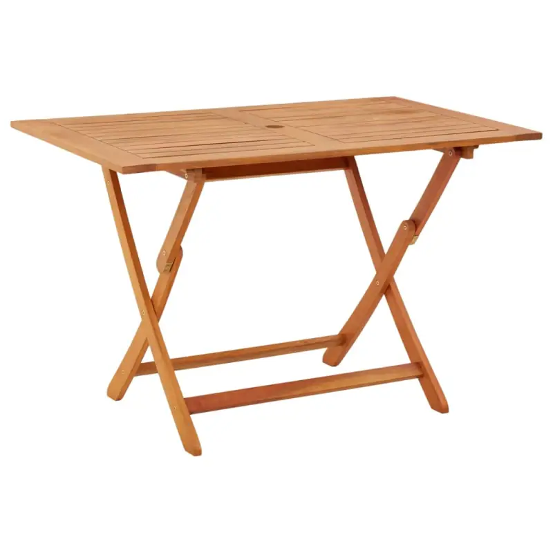 Eettafel van massief eucalyptushout voor buiten genieten