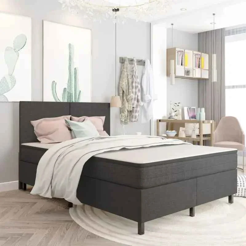 Elegant boxspringframe van MDF en metaal voor een stijlvolle slaapkamer