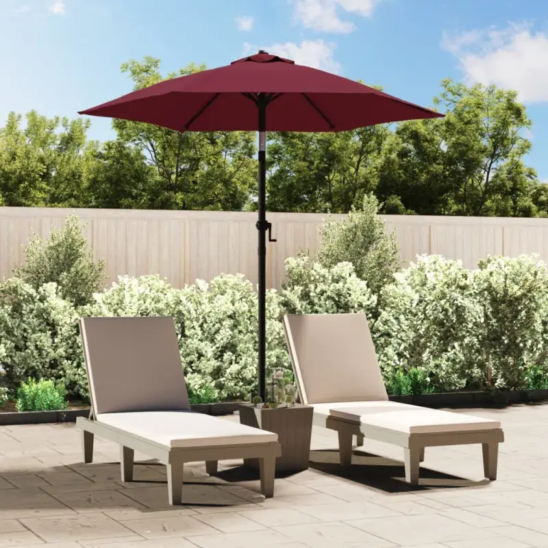 Elegante parasol voor bevestiging op standaard of tafelmetgat