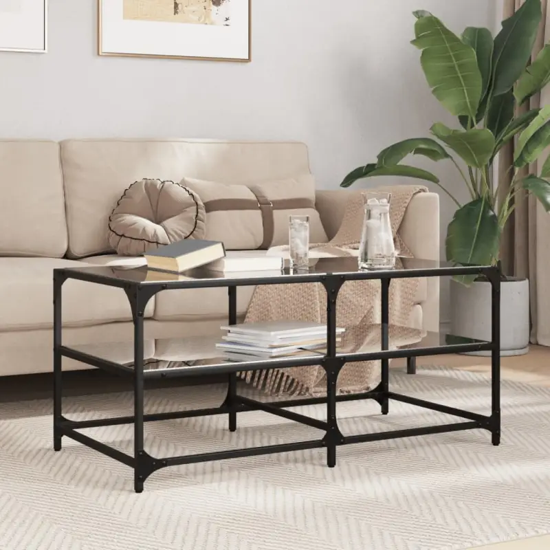 Elegante salontafel met glazen blad voor moderne woonkamers