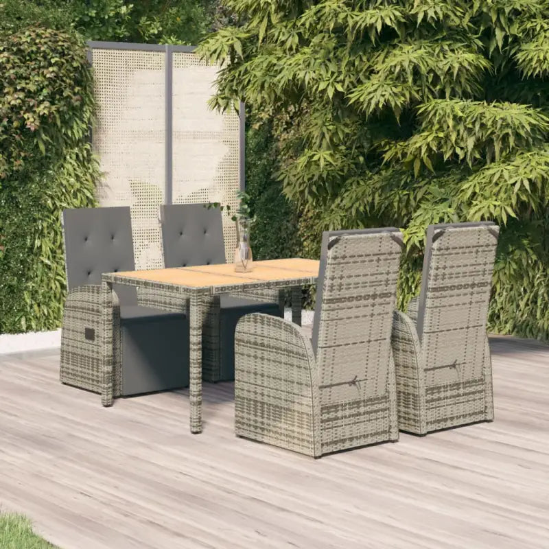 Elegante tuinset met poly rattan voor dineren en ontspannen
