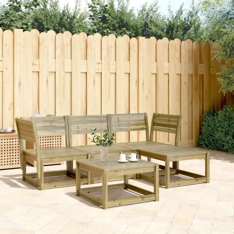 Elegante tuinset van geïmpregneerd grenenhout voor ontspanning