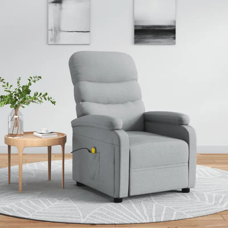 Elektrische massagefauteuil met verstelbare rug en voetensteun