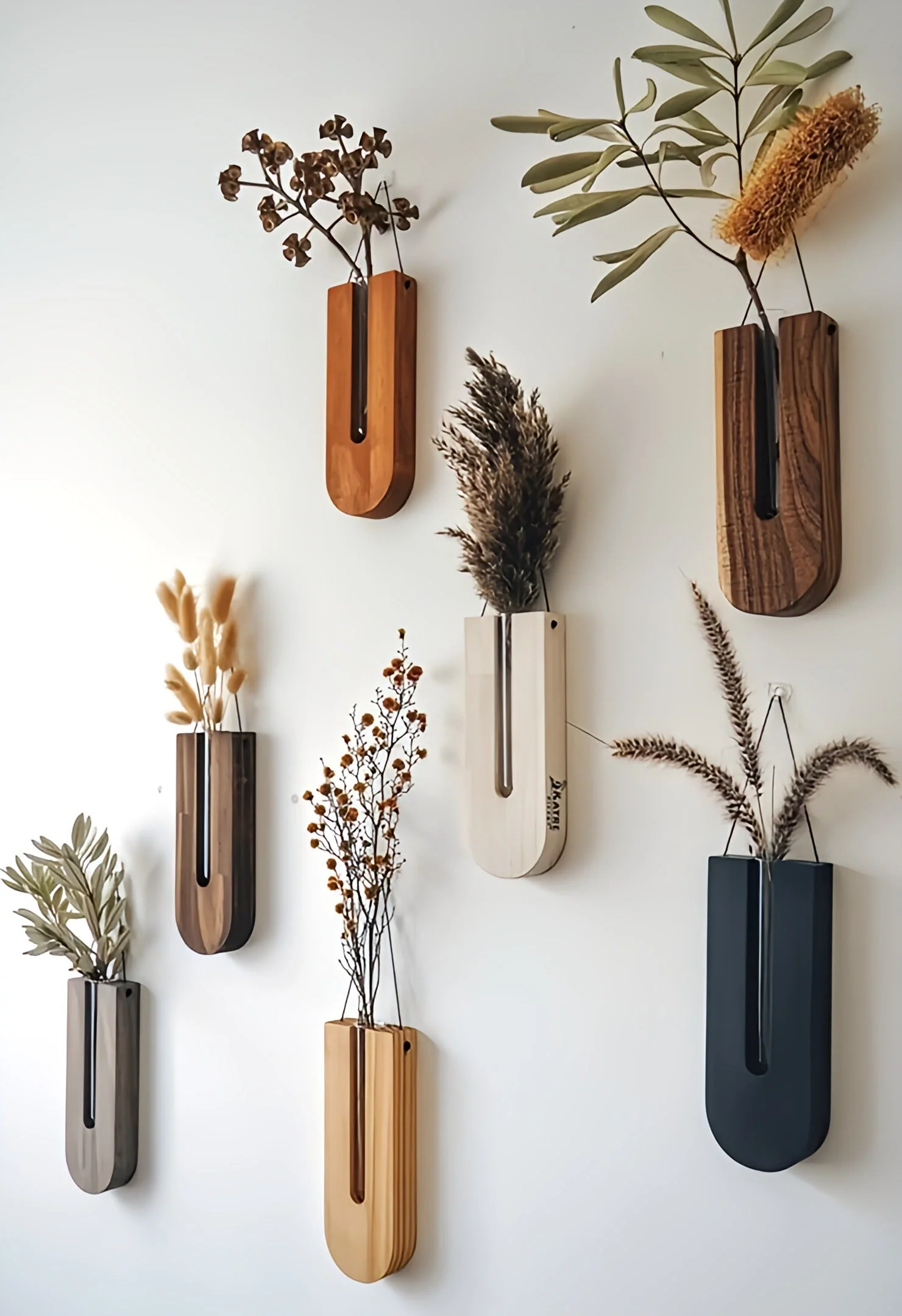 Houten Wandplantenhouder Set voor Kamerplanten en Decoratie