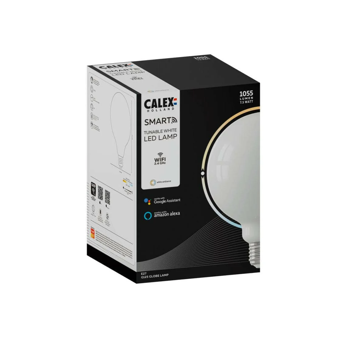 CALEX LEDLAMP SMART LED GLOBELAMP G125 E27 FILAMENT SOFTLINE