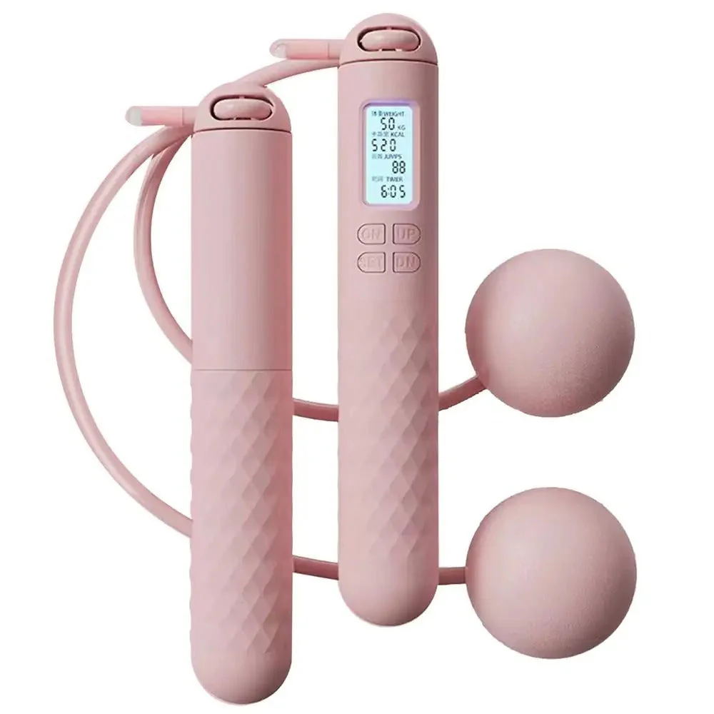 Draadloos Springtouw met Teller – Gewogen Handvatten voor Thuis Cardio Workouts