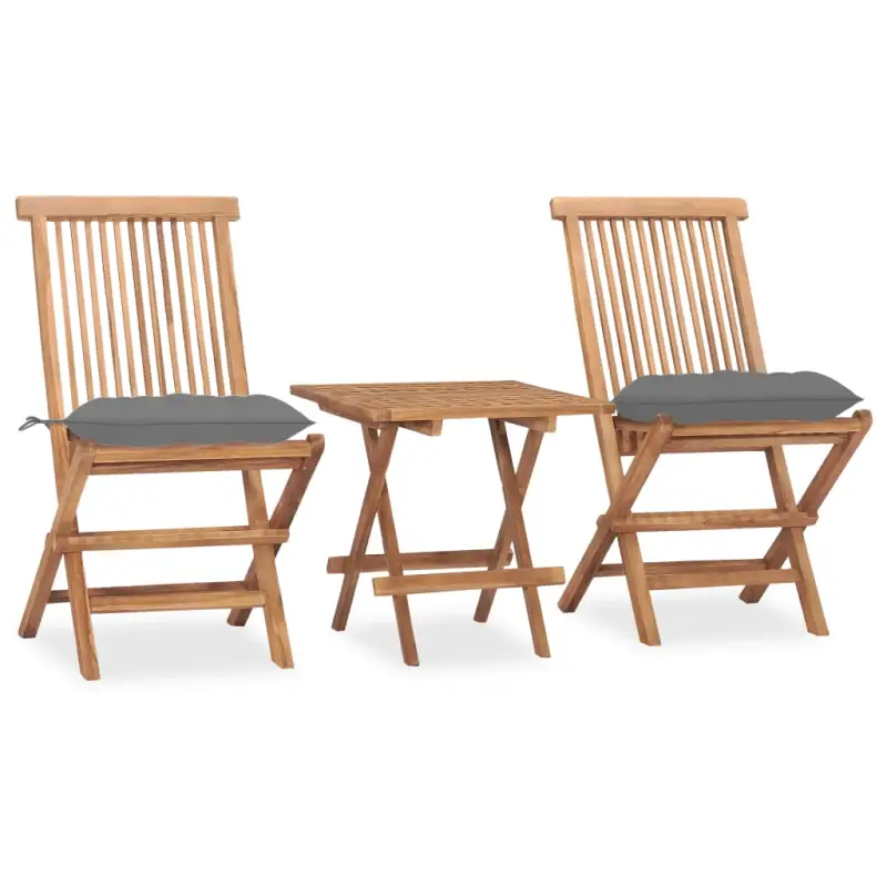 Fijn geschuurd teakhouten tuinset met grote afmetingen tafel en stoelen