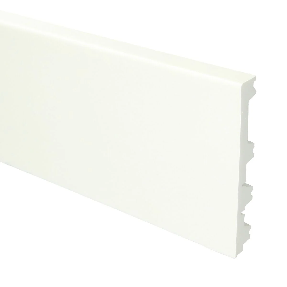 Flexibele Moderne Plint 120/90/70×12 Wit 16044