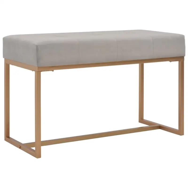 Fluwelen bankje met gepoedercoat ijzeren frame voor woonkamer en hal