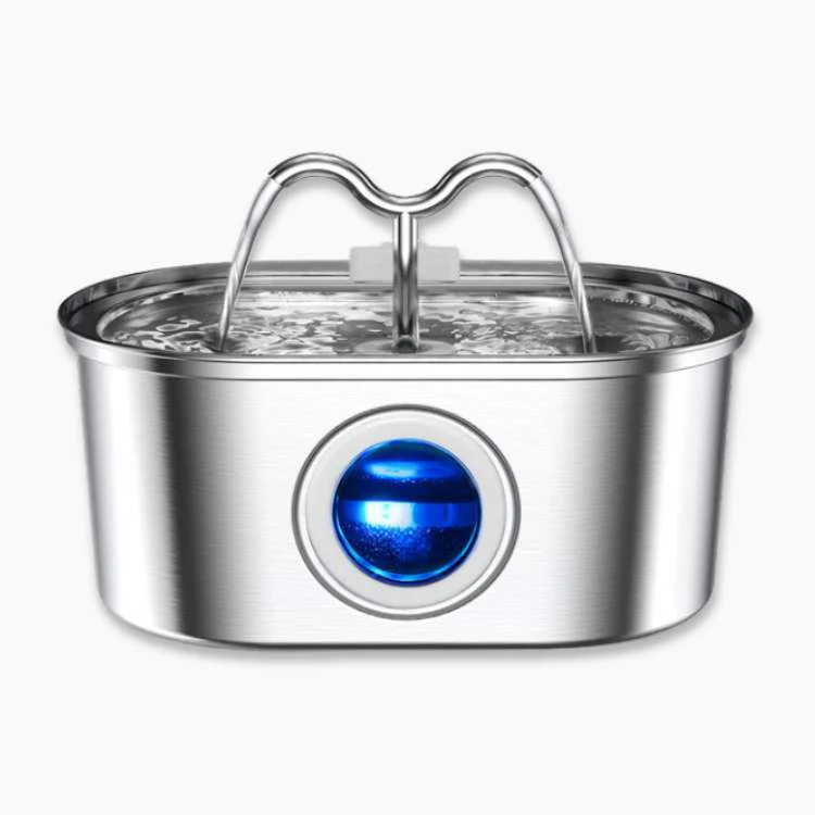 Katten Waterfontein van Roestvrij Staal – Stil, Hygiënisch en BPA-vrij – 2L Capaciteit
