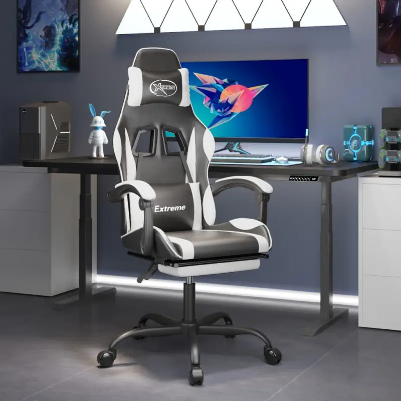 Gamestoel met verstelbare rugleuning en extra kussens voor extra comfort