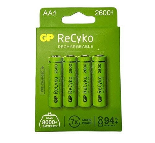 GP ReCyko+ Rechargeable AA Batterijen 2000mAh 4-Pack