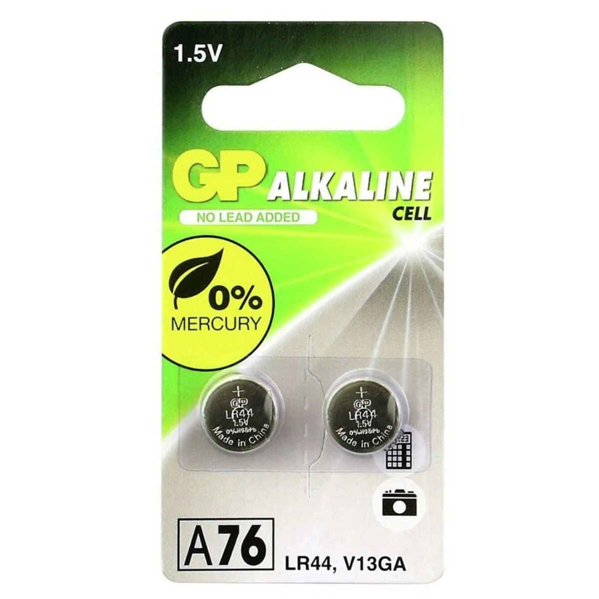 GP A76 LR44 V13GA 1,5V Knoopcel