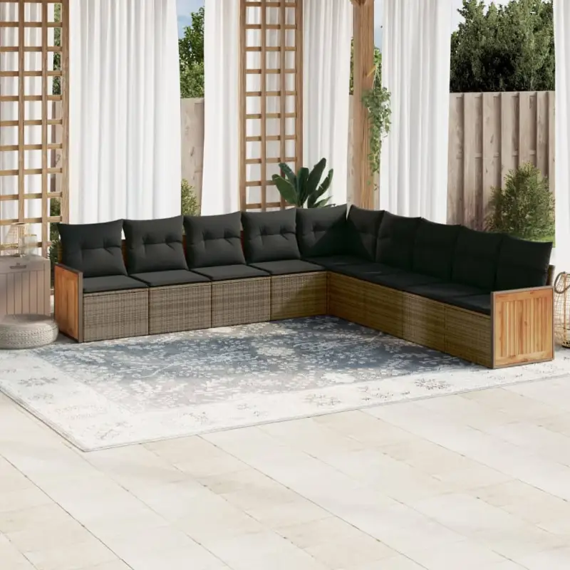 Grijze tuinset met waterdichte zak en gepoedercoat staal voor buiten