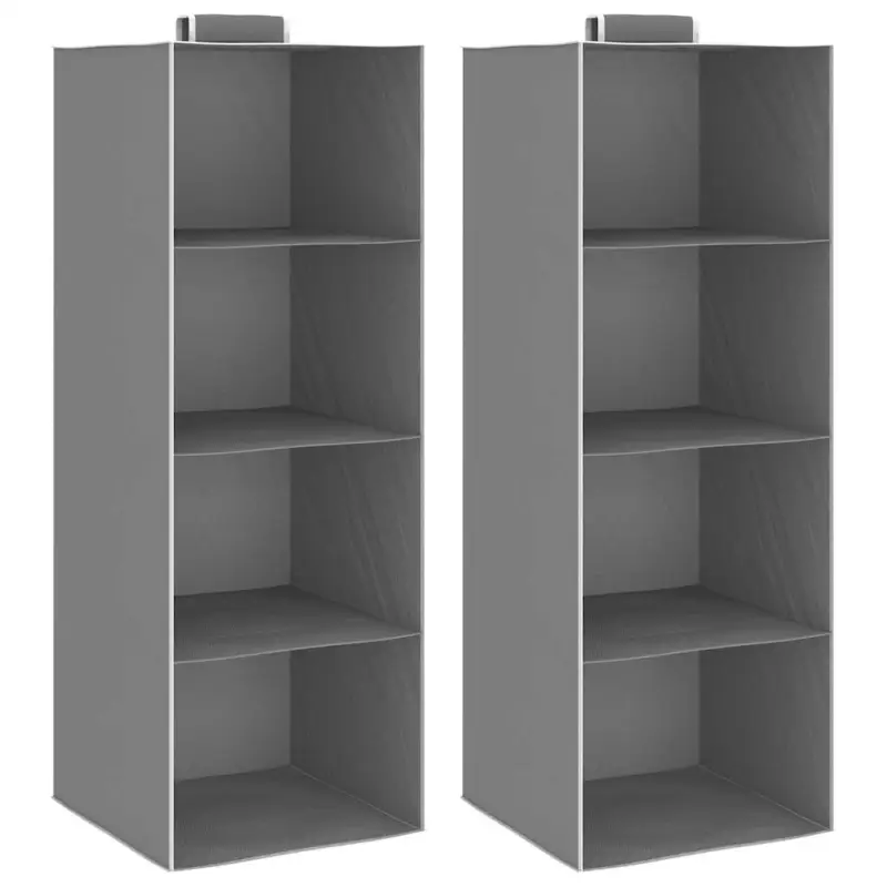 Hangende organiser voor kledingkast met brede open schappen