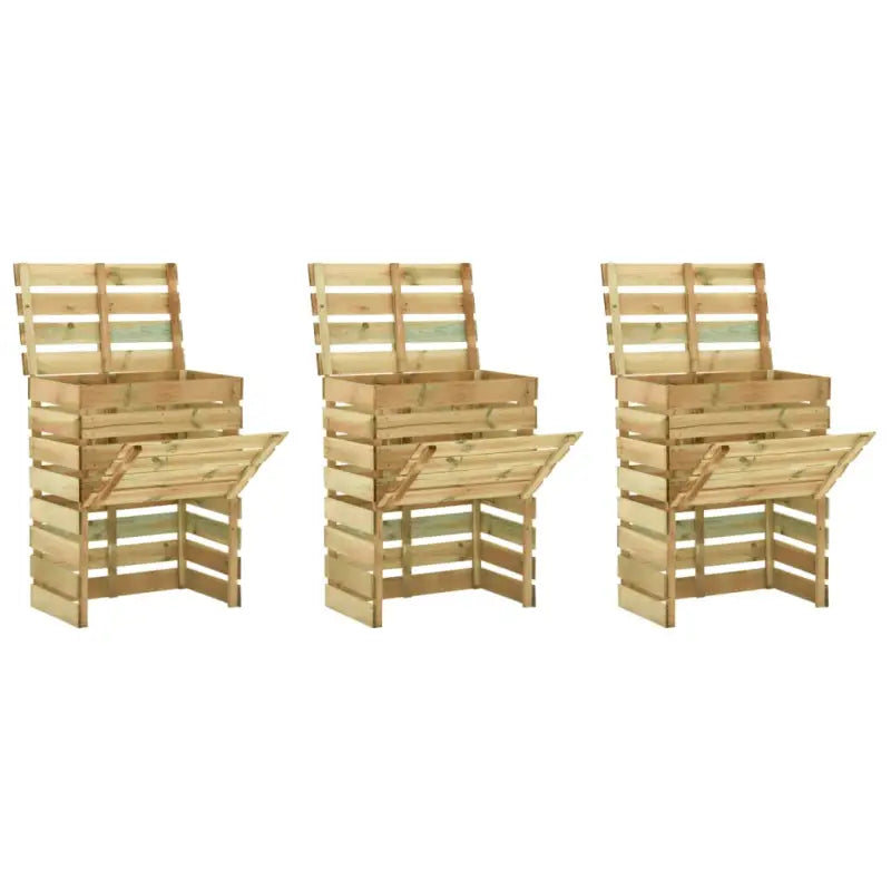 Houten Composbakken met Los deksel voor Goede Luchtcirculatie