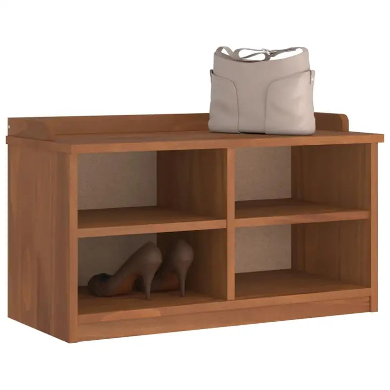 Houten gangbank met massief grenenhout en rustieke charme
