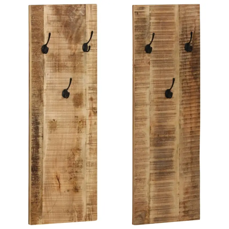 Houten kapstok set van massief mangohout met levering bevat