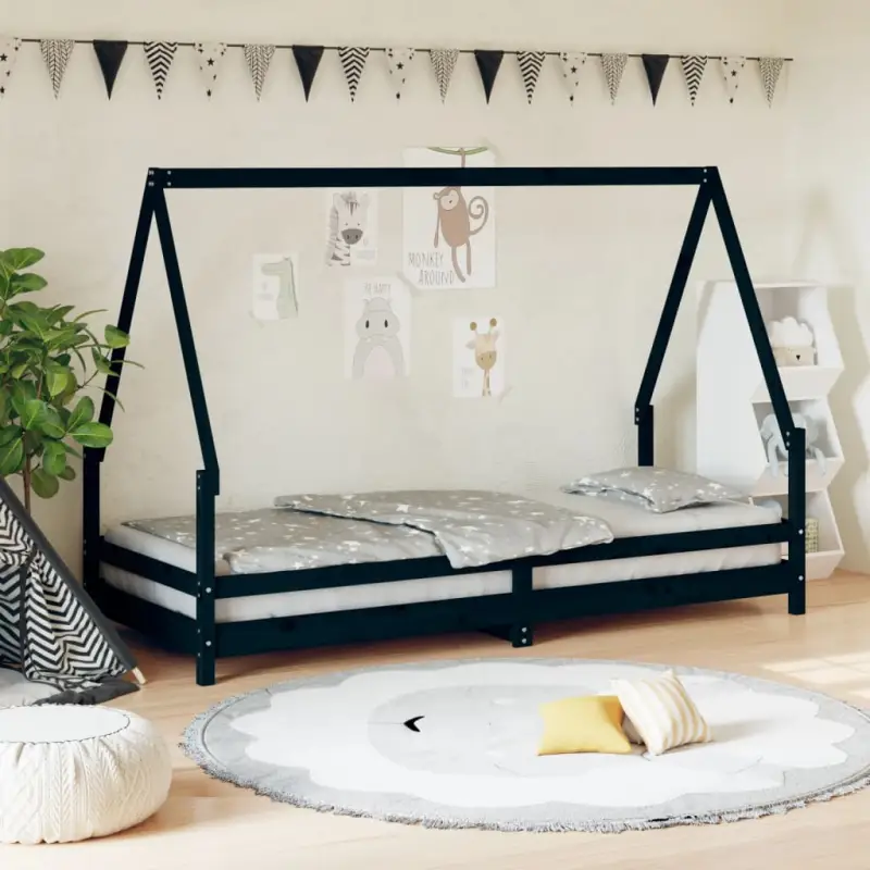 Houten kinderbedframe van massief grenenhout voor peuters en kleintjes