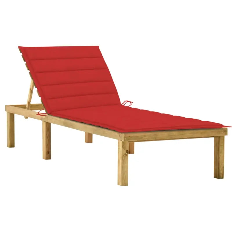 Houten loungebed met kussen voor buiten met rustieke charme