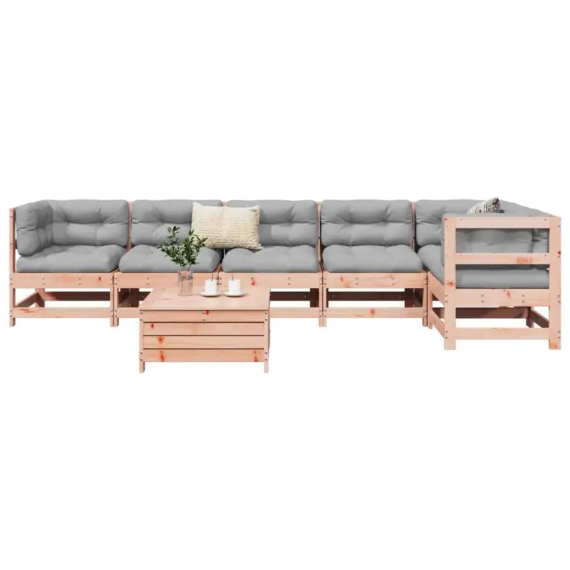 Houten loungeset van massief douglas vurenhout voor in je tuin