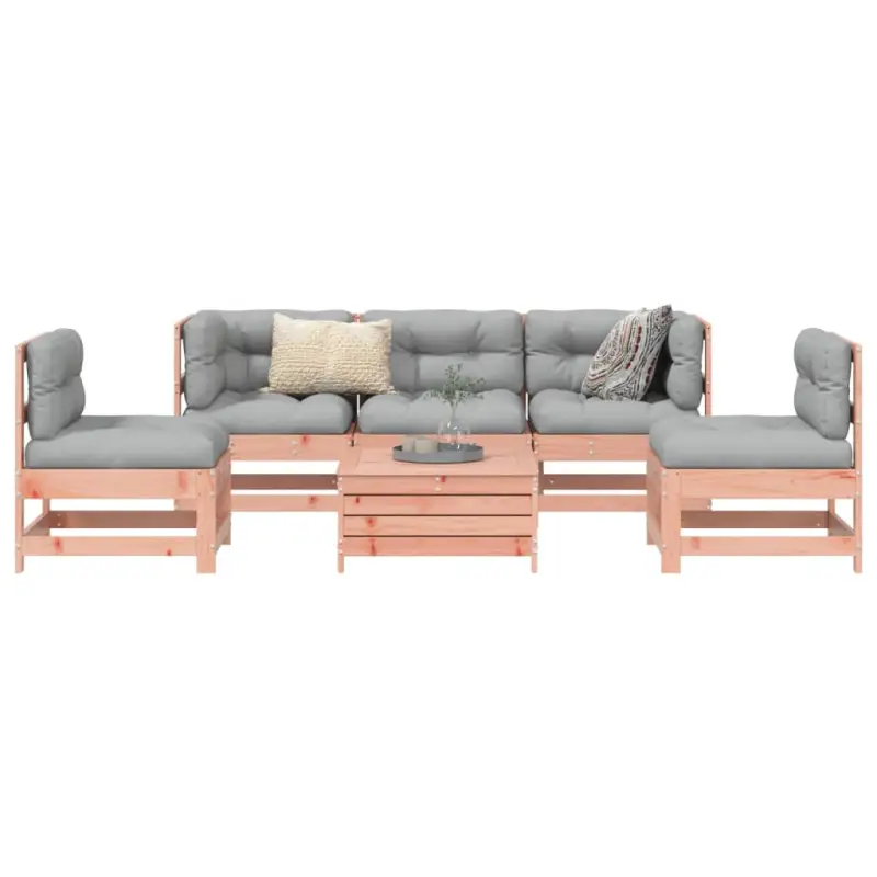 Houten loungeset van massief douglas vurenhout voor tuin of terras