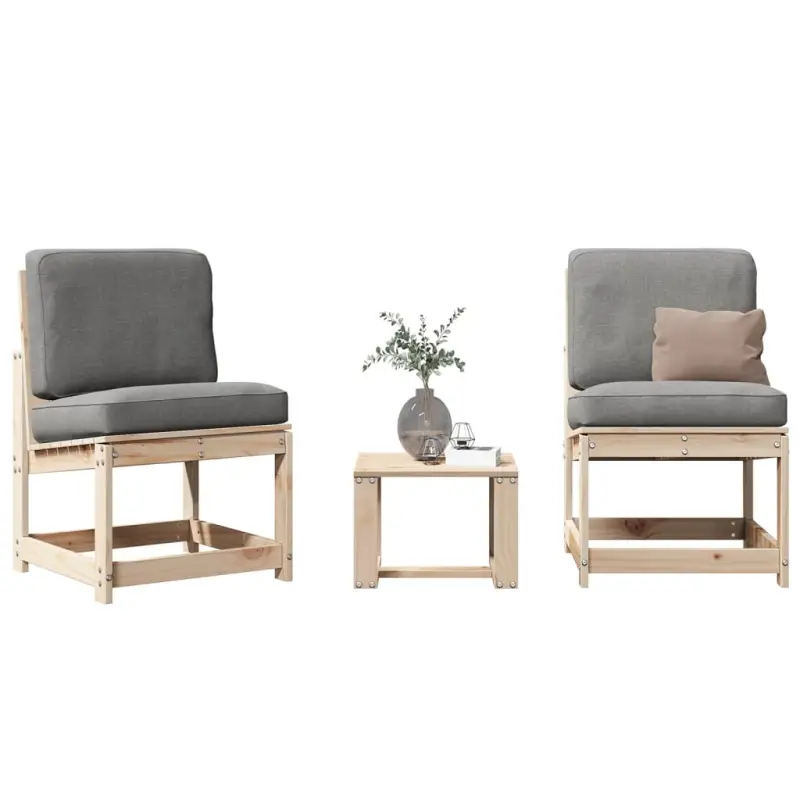 Houten loungeset van massief grenenhout voor in de tuin of op het terras