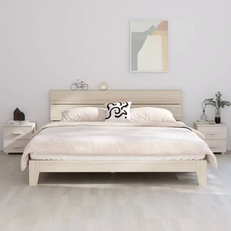 Houten nachtkastje van massief grenenhout voor moderne slaapkamers