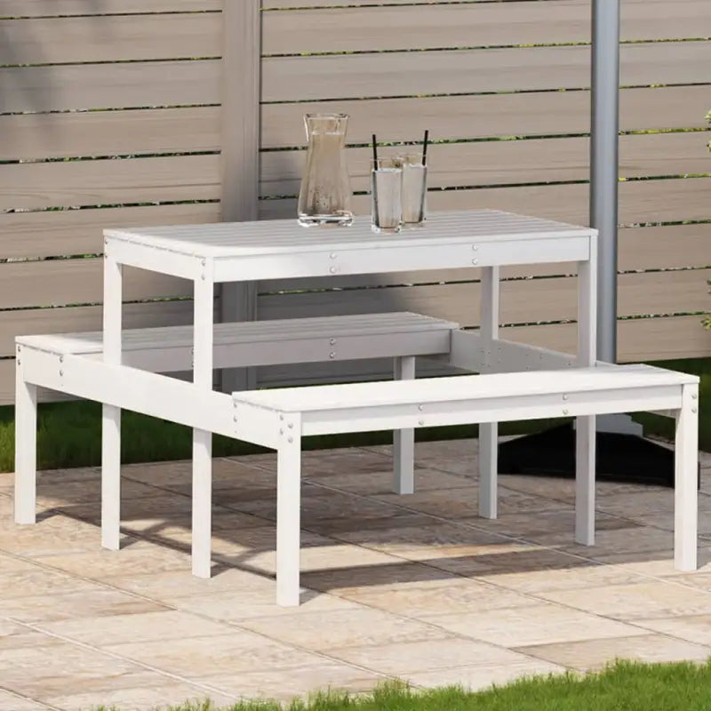 Houten picknicktafel van massief grenenhout voor buitengebruik