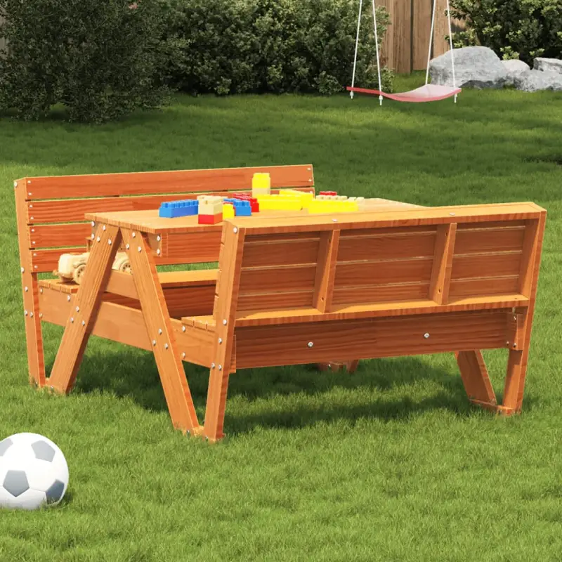 Houten picknicktafel van massief grenenhout voor kinderbaksesspellen