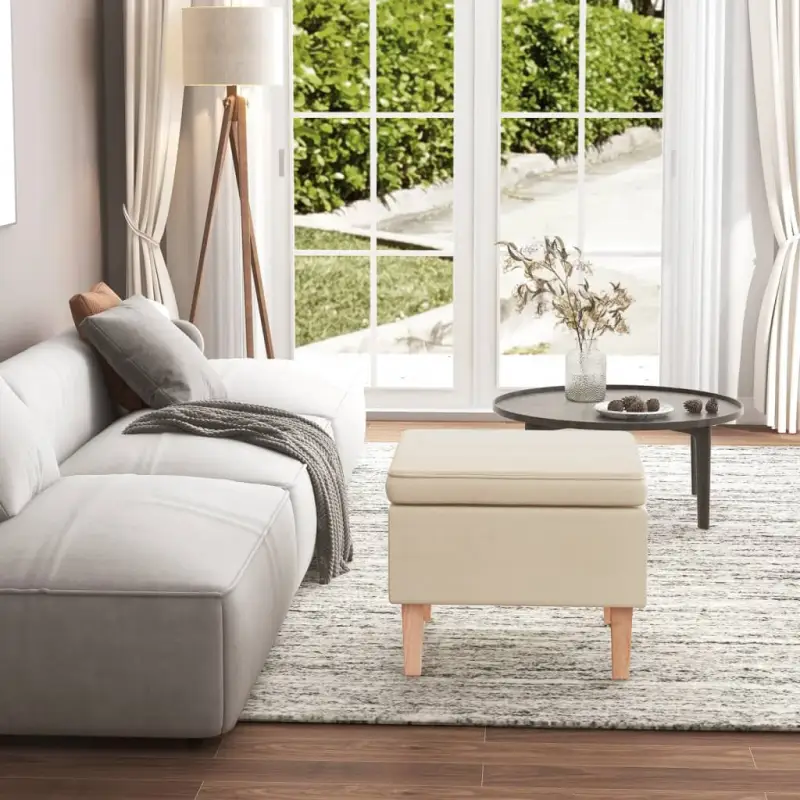 Houten poten kruk met zacht zitcomfort voor in elke woonkamer